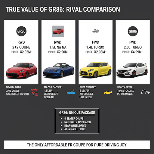 ライバル車比較でわかるGR86の本当の価値
