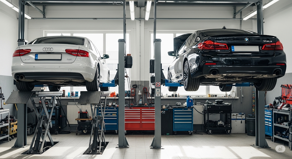 BMW Z4とアウディの画像