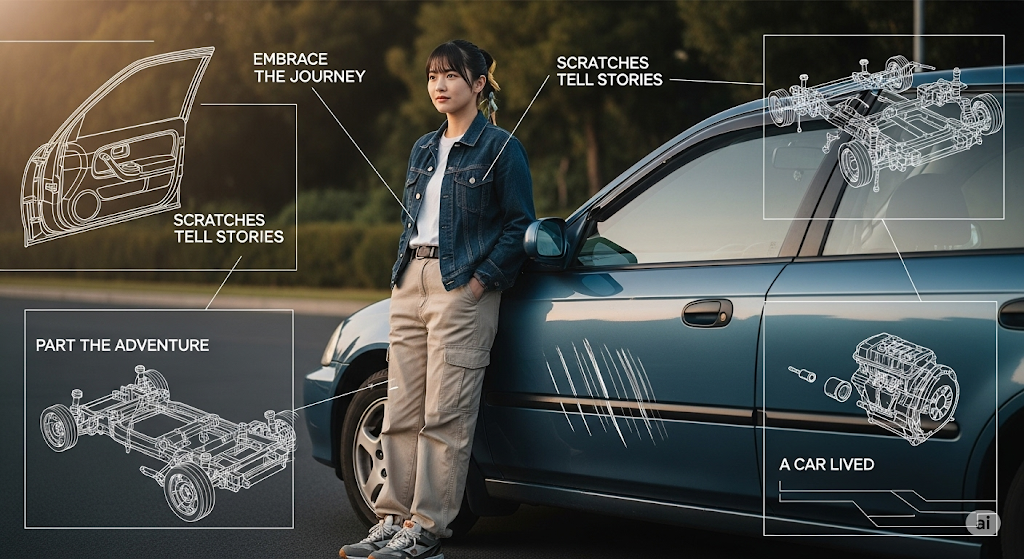 傷の入った車の画像