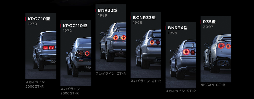 歴代GT-Rの画像