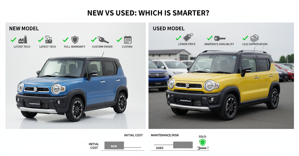 新型と中古車、選ぶならどっちがお得？